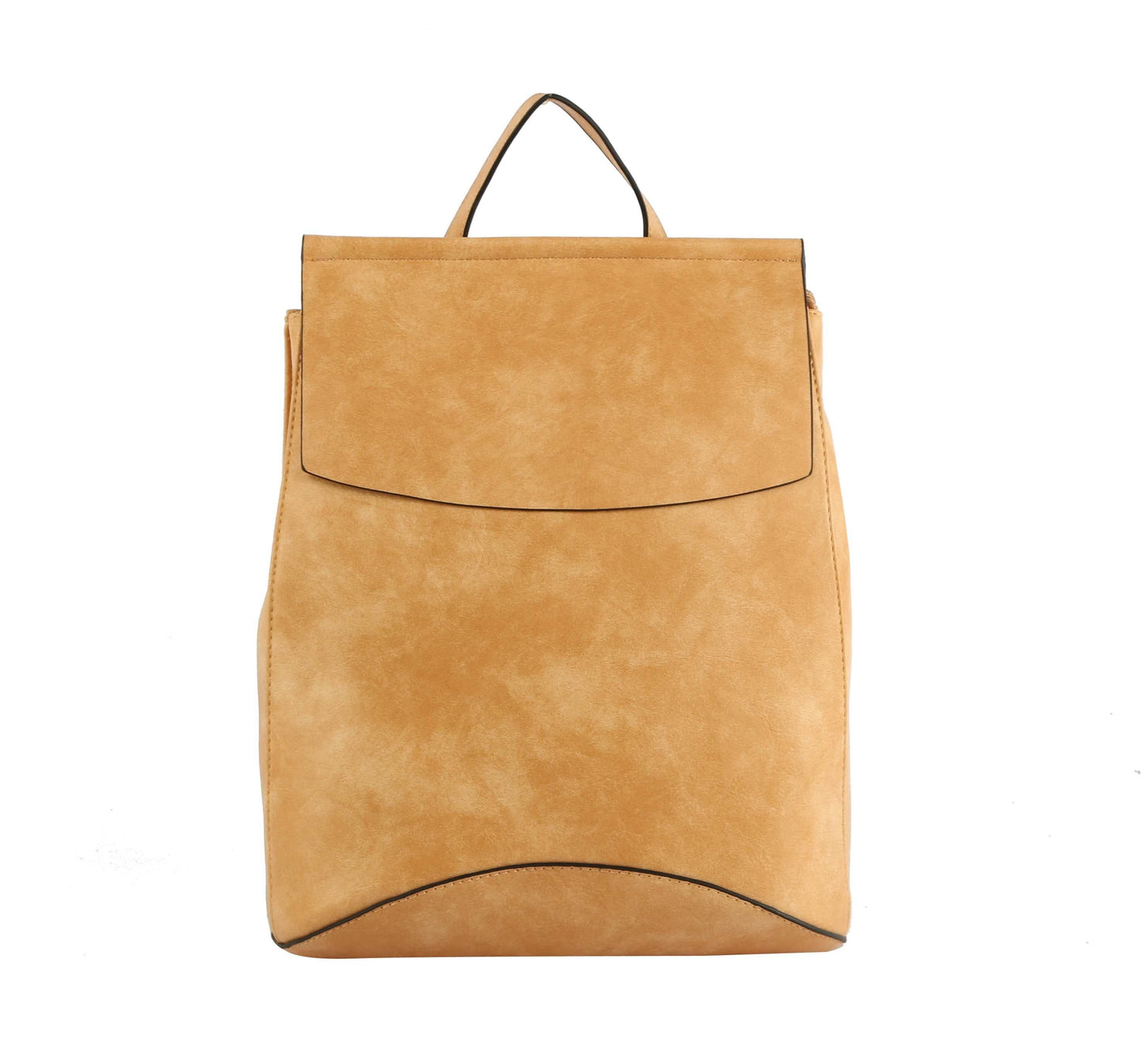 Flap Over Convertible Backpack: Black