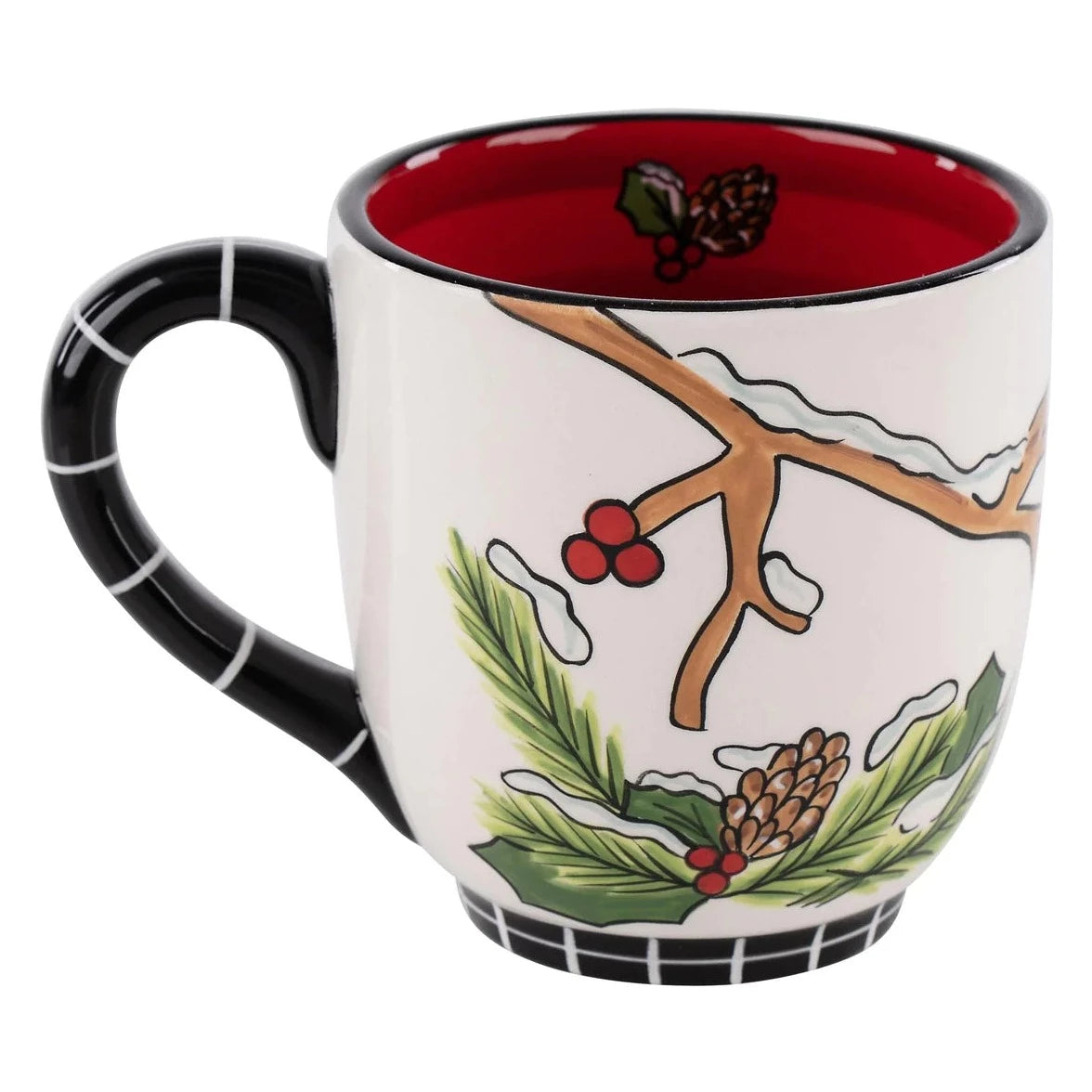 Holly Branch Red Bird Mug