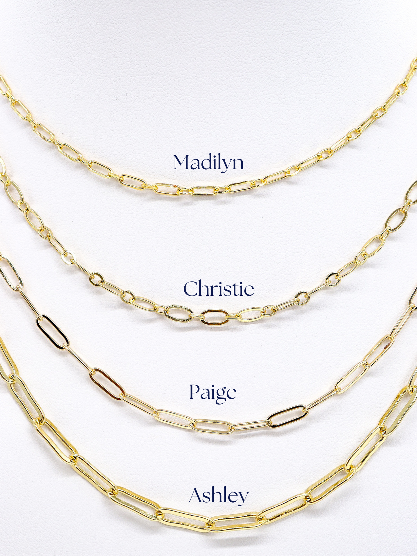 * Gold Ashley Necklace: 16"