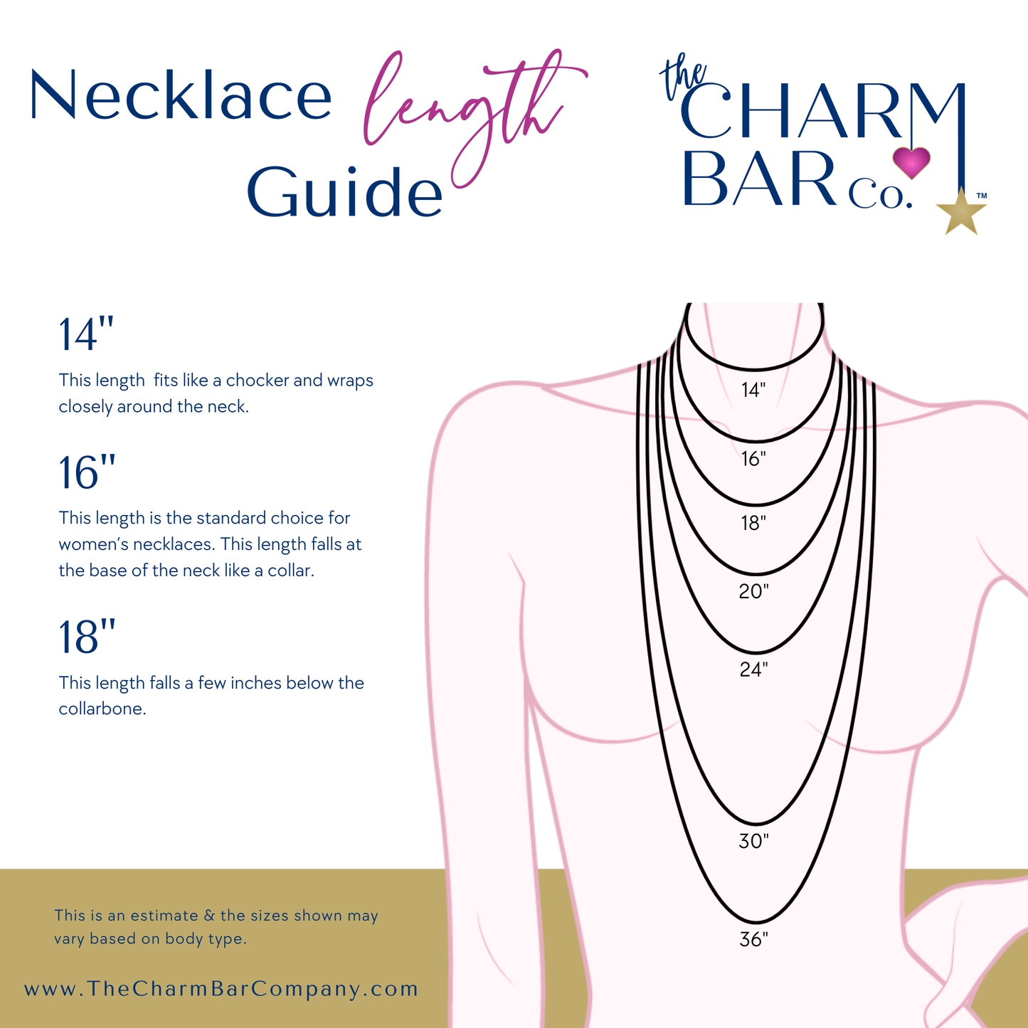 * Gold Ashley Necklace: 16"