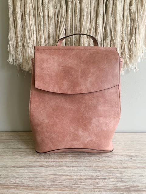 Flap Over Convertible Backpack: Black