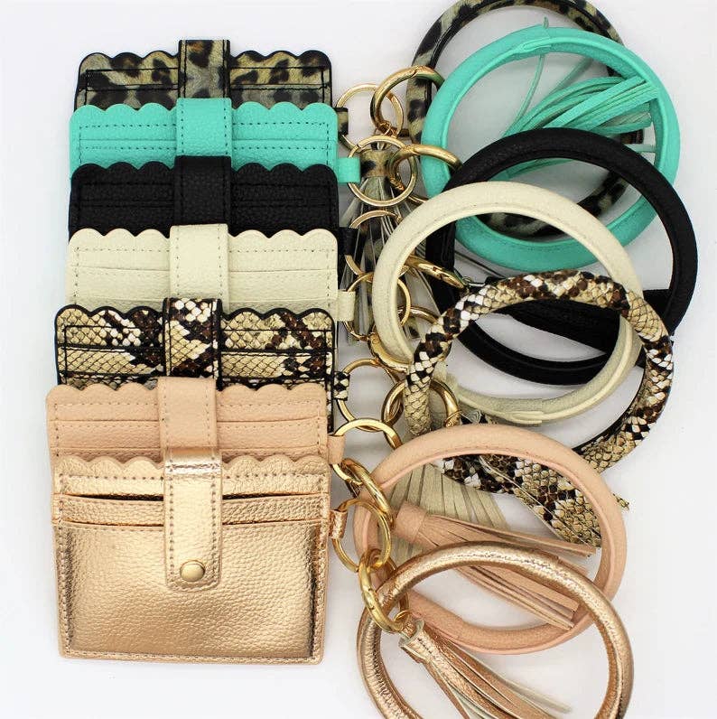 Bangle/Key-Chain/Wallet w/ ID Window: Purple