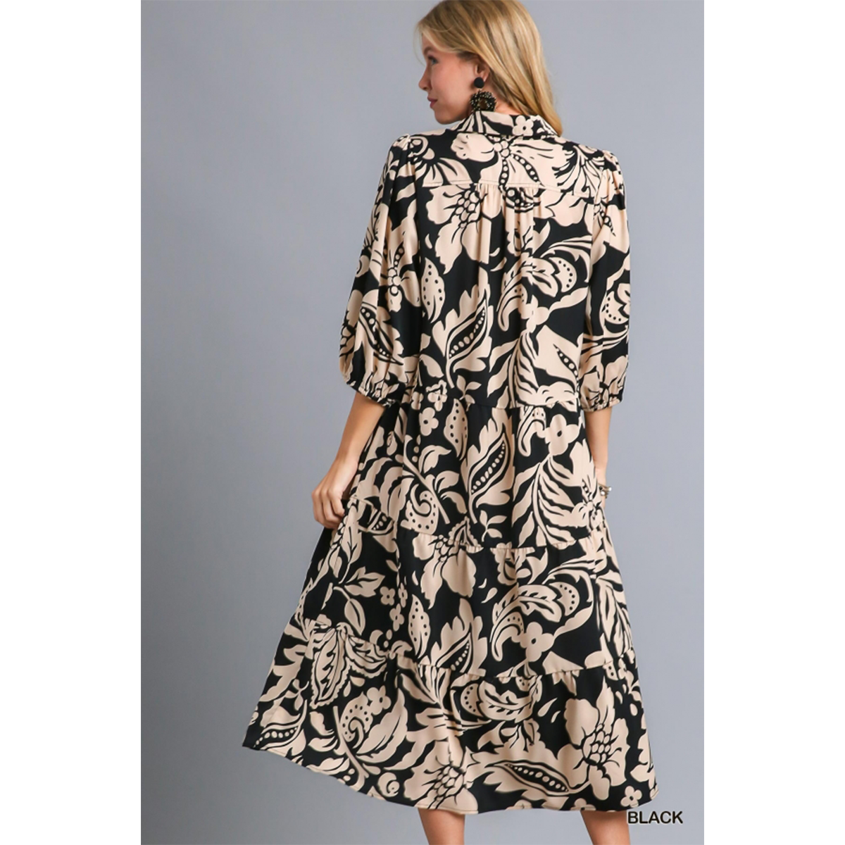 Floral Two Tone Dress