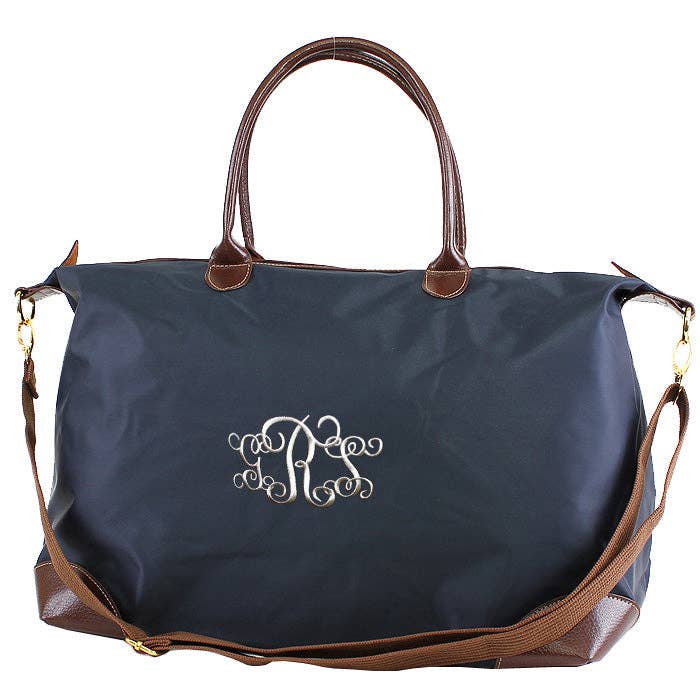 Nylon Weekender/Duffle Bag: Navy