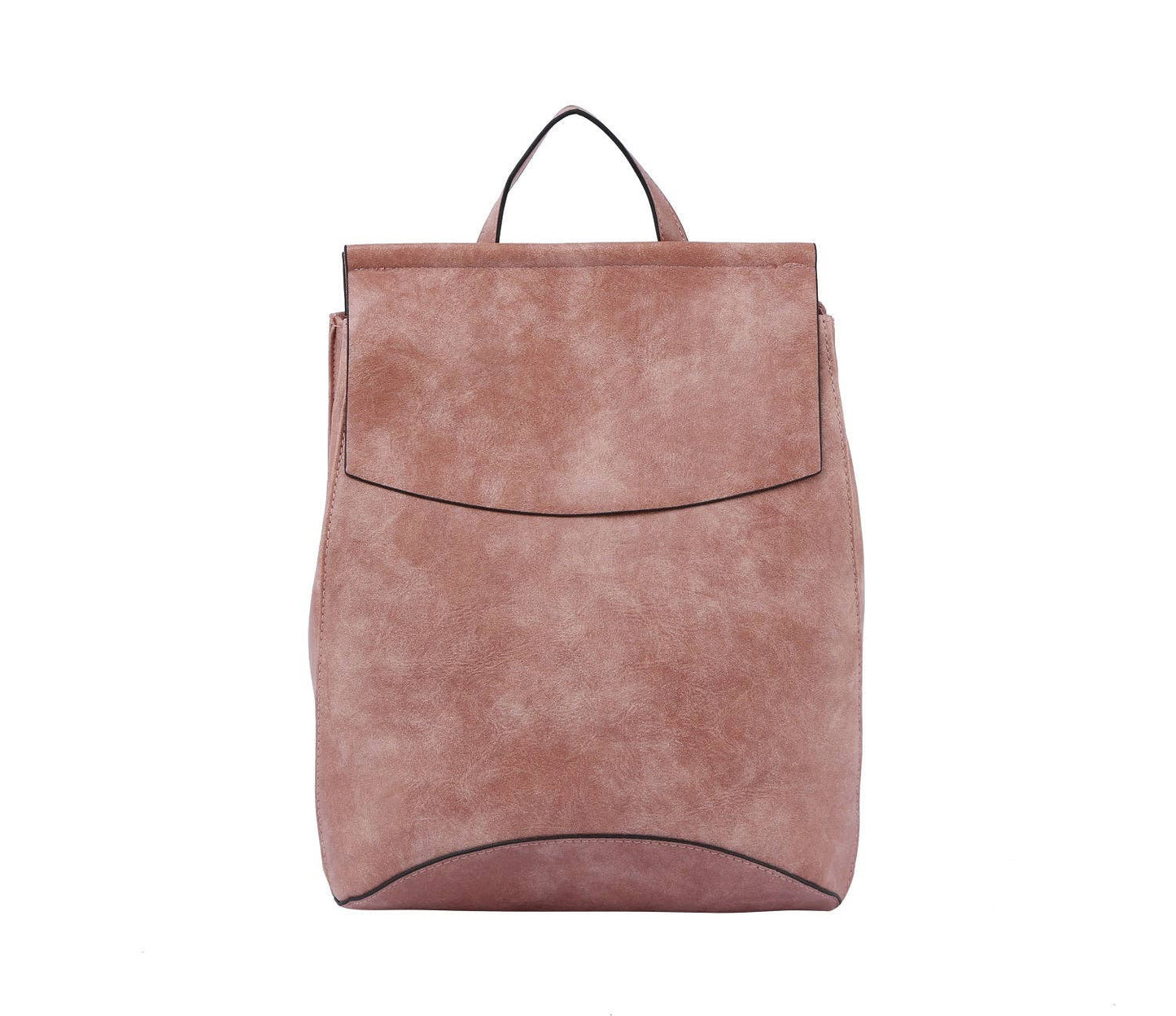 Flap Over Convertible Backpack: Black