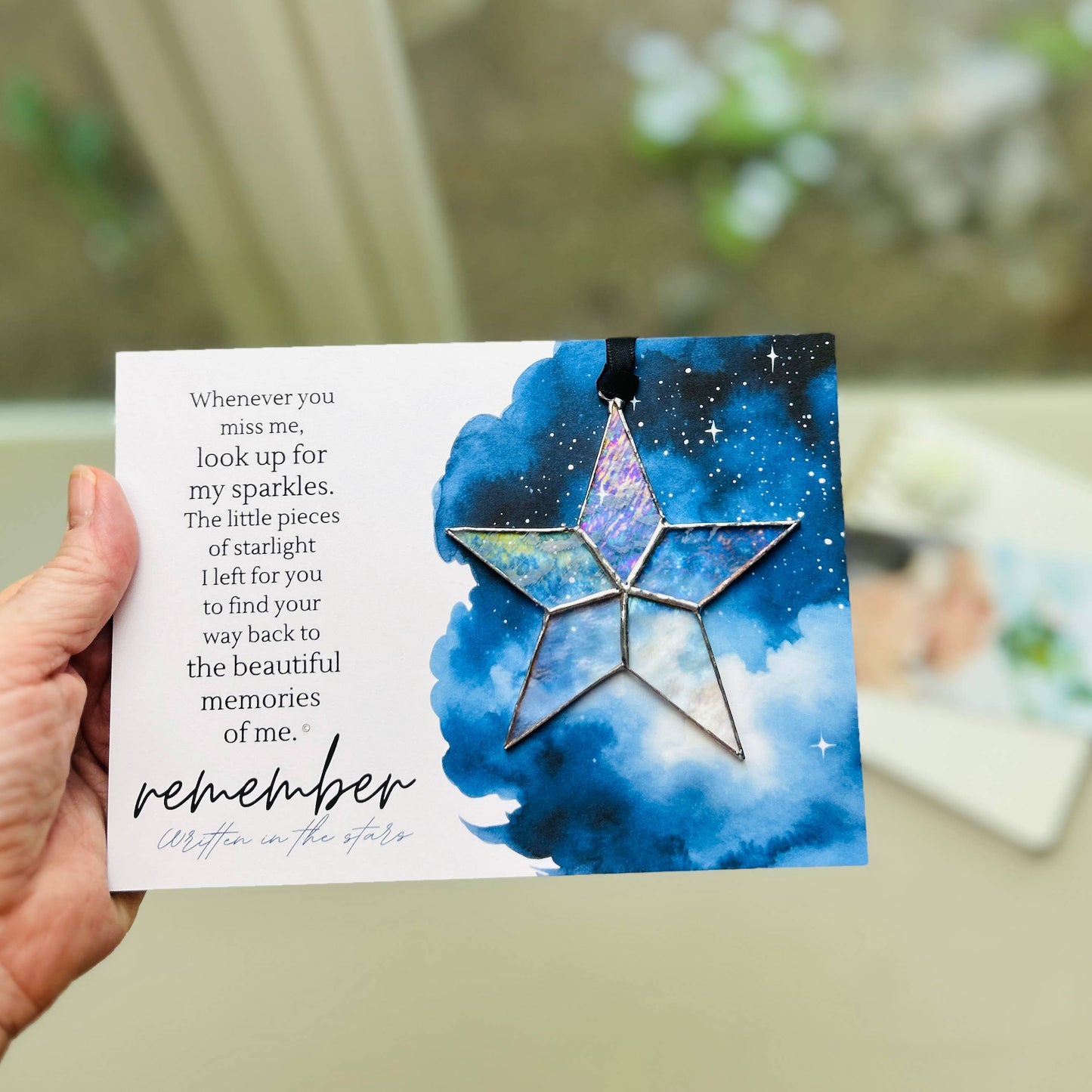 Written in the Stars: Remembered Handmade Glass Star 7727