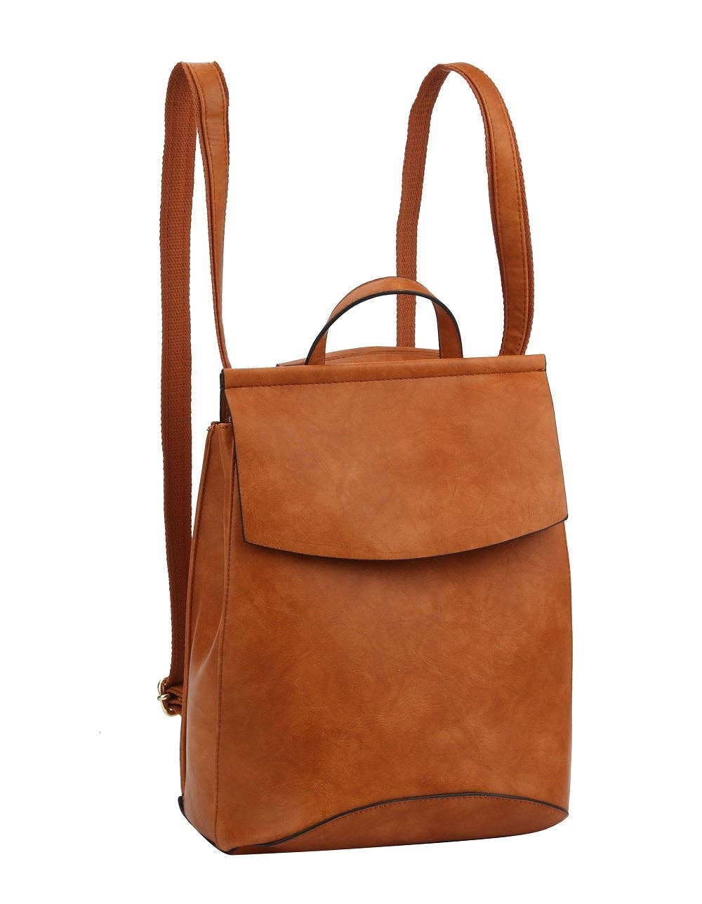 Flap Over Convertible Backpack: Black
