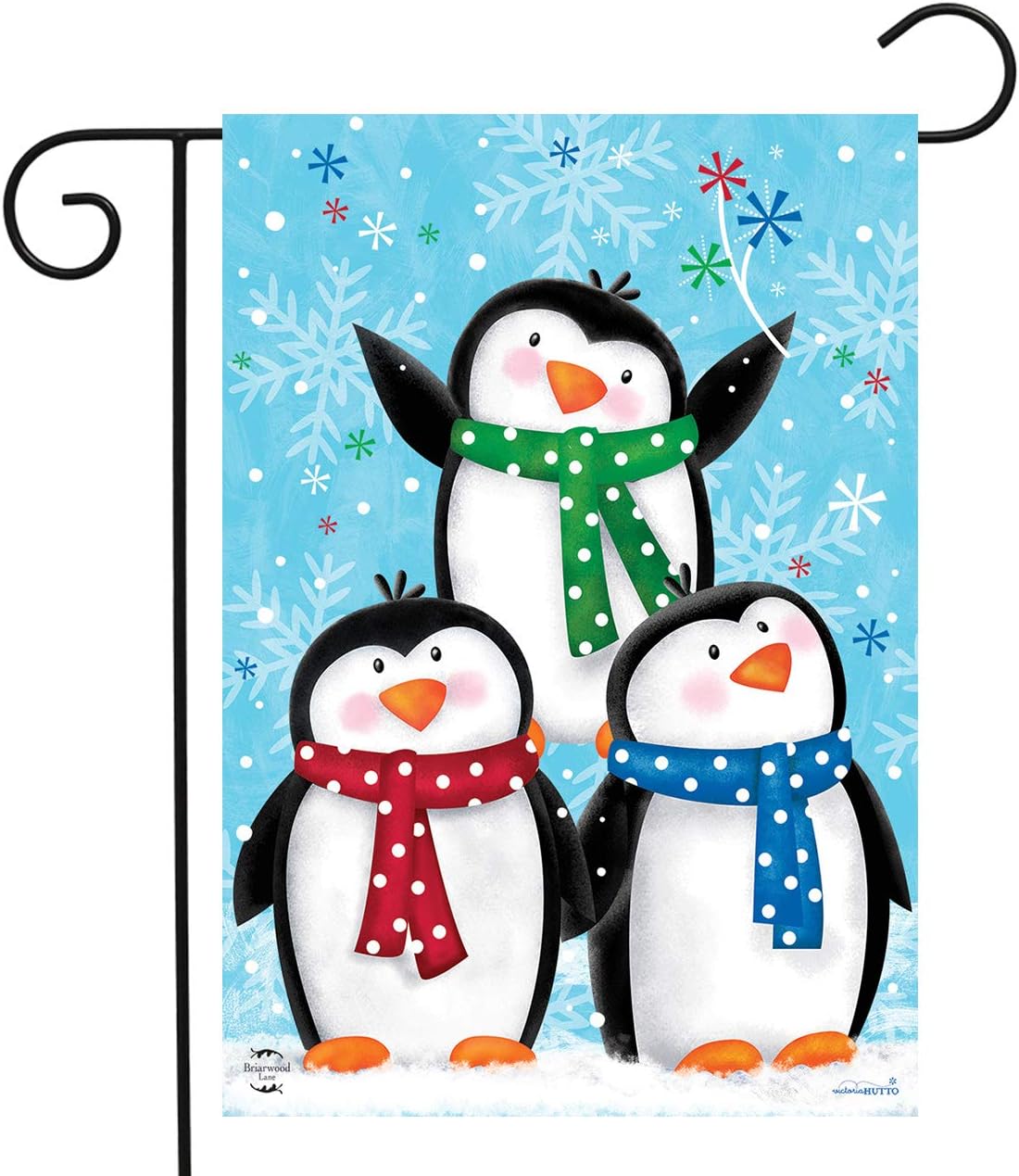 Winter Penguins Garden Flag