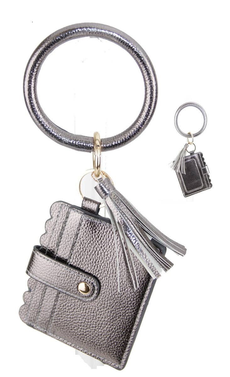 Bangle/Key-Chain/Wallet w/ ID Window: Purple
