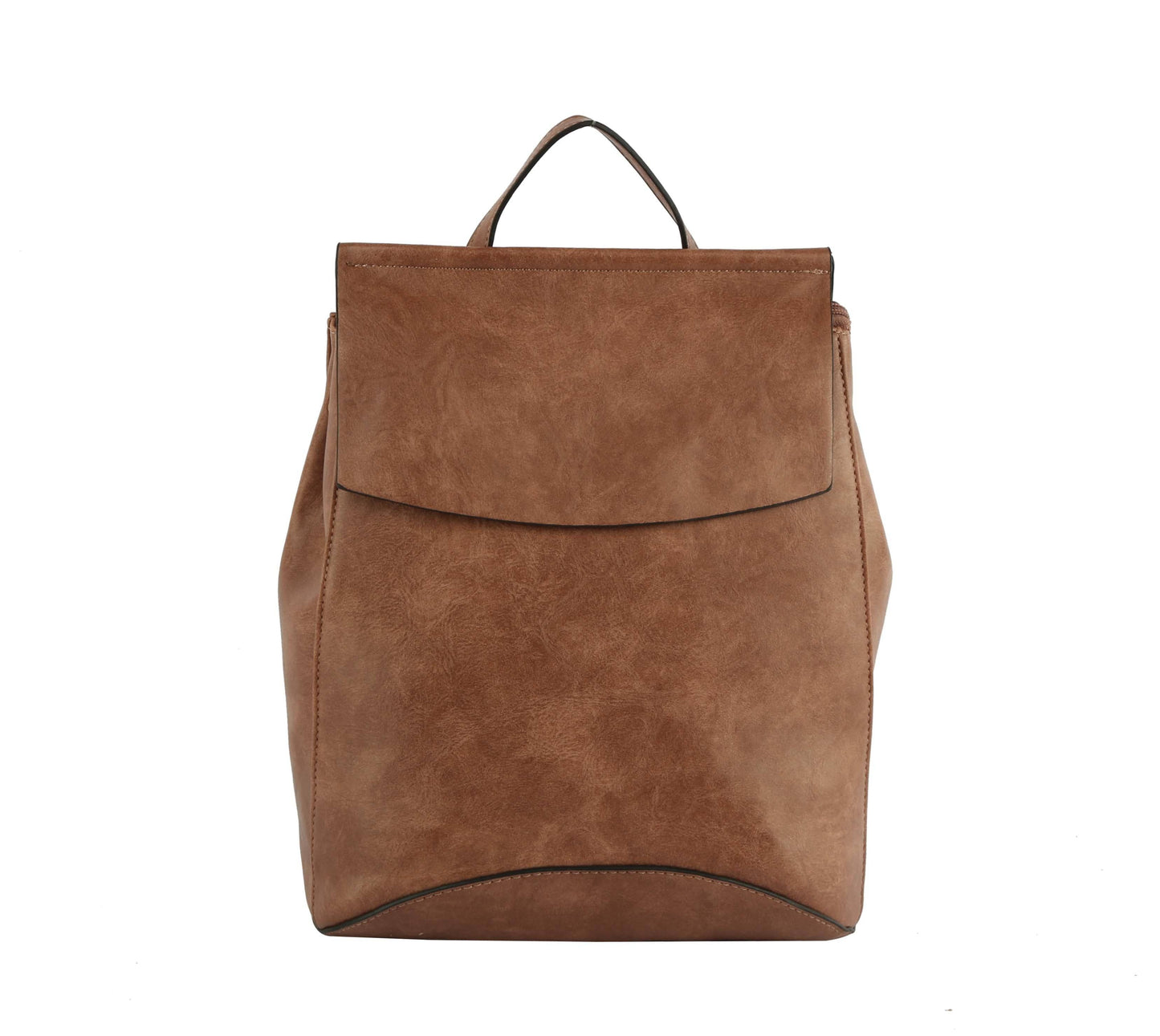 Flap Over Convertible Backpack: Black