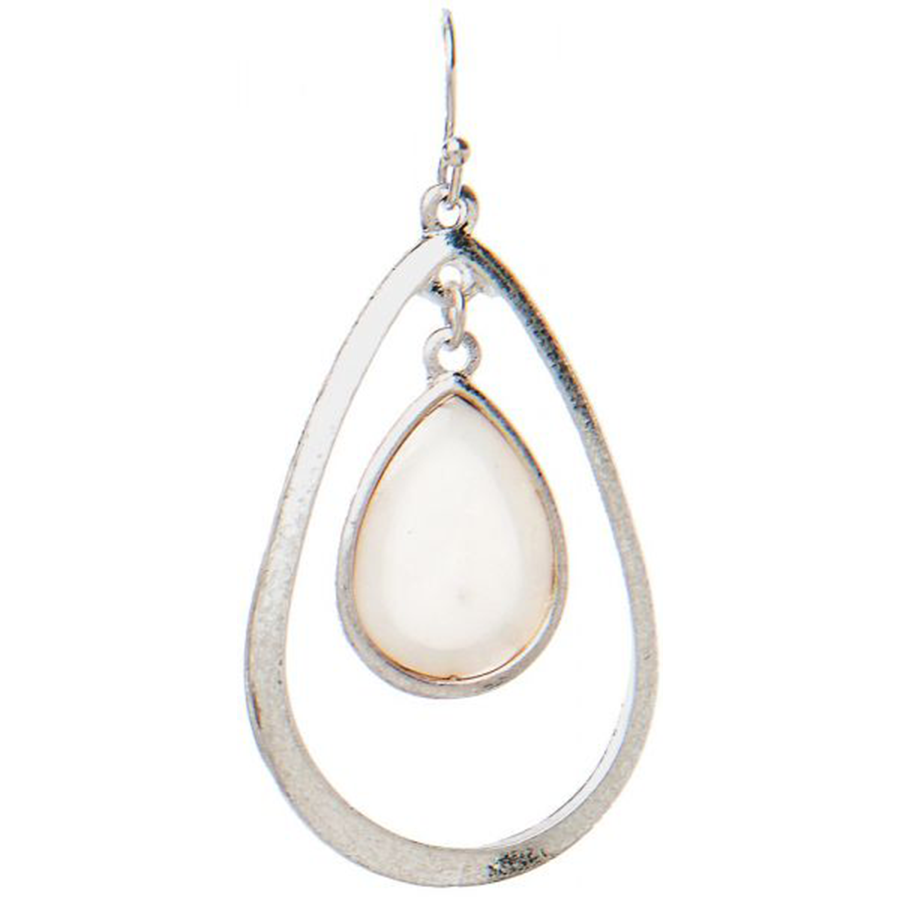 Silver Mother of Pearl Teardrop