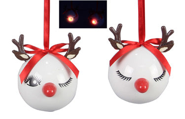 Deer Ornament w/LED Light