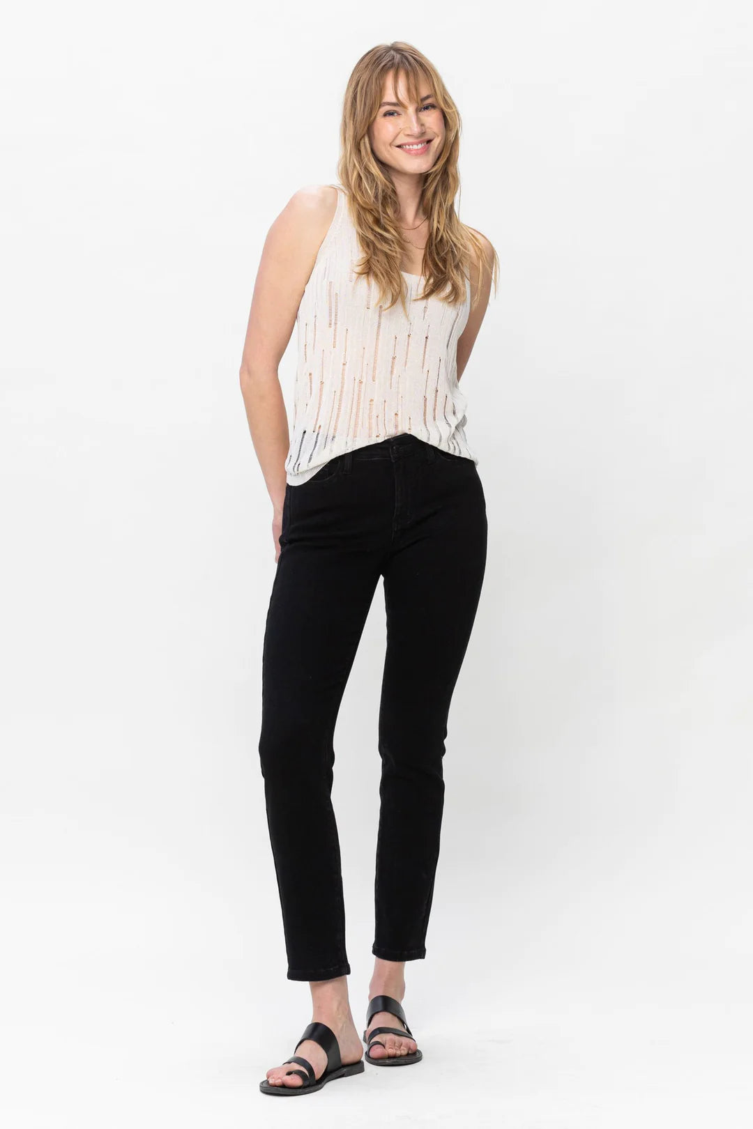 Jet Black Midrise Slim Fit Jeans