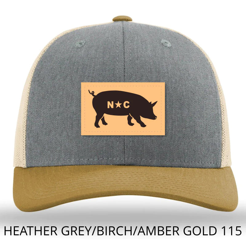 NC Pig Leather Patch -Grey Birch