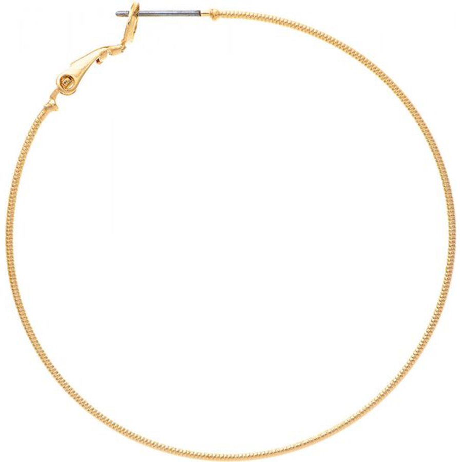 Gold 50MM Hinge Top Hoop Earring