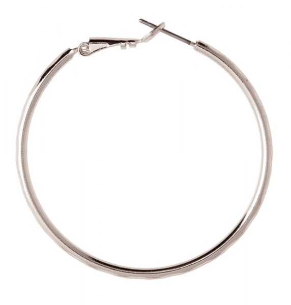 Silver Medium Wire Hoop