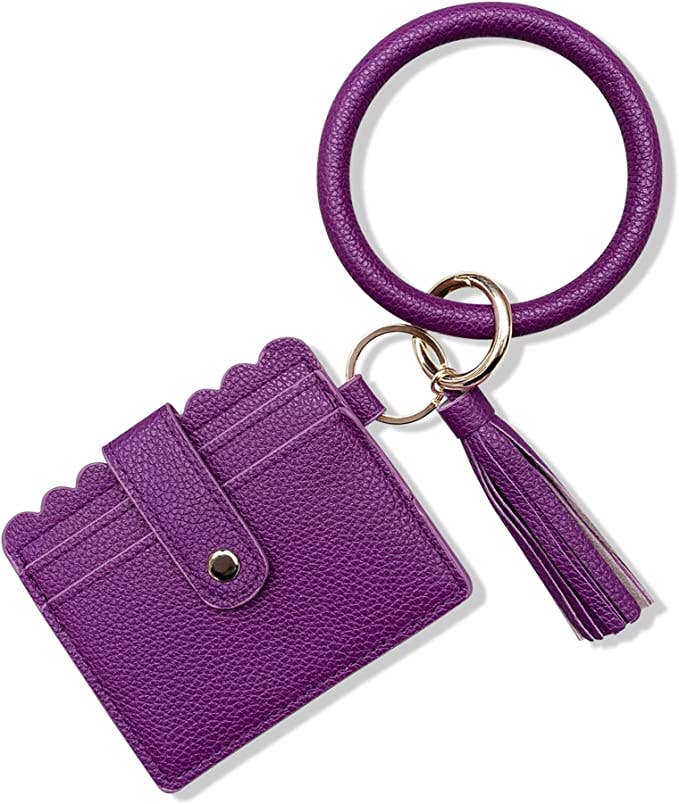 Bangle/Key-Chain/Wallet w/ ID Window: Purple