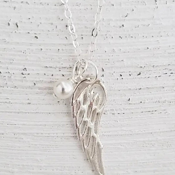 Silver Angel Wing Necklace