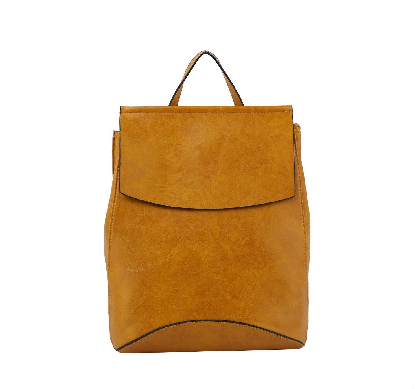 Flap Over Convertible Backpack: Black