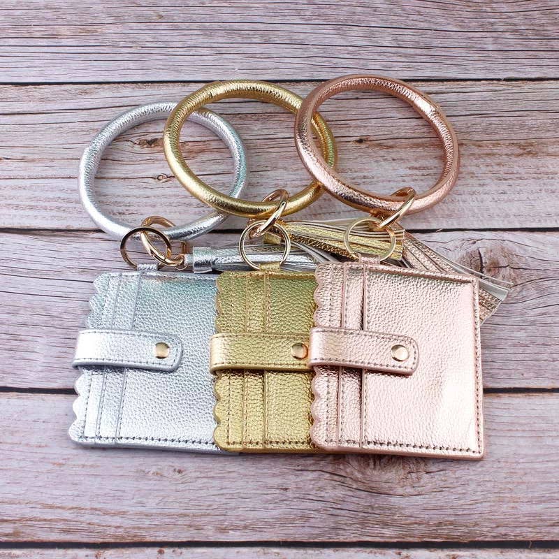Bangle/Key-Chain/Wallet w/ ID Window: Purple