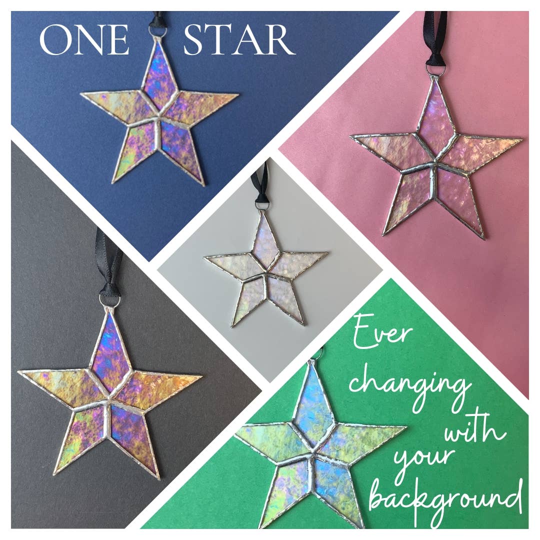 You + Shine: Congrats Handmade Stained Glass Star 7700