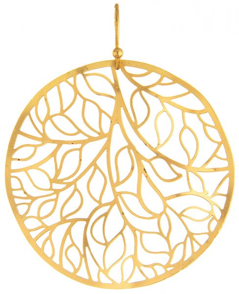 Gold Wavy Leaf Earrings