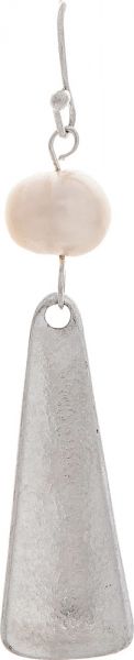 Silver Pearl Bar Earrings