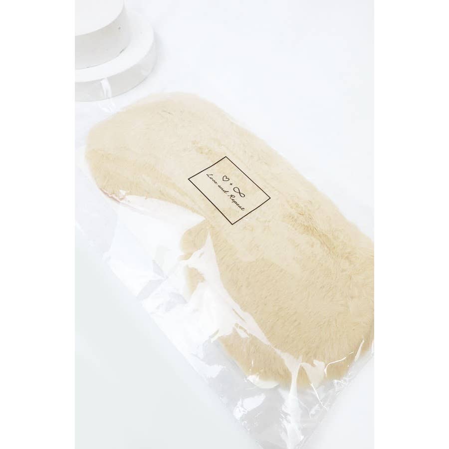 Faux Fur Eye Mask: MIX COLOR / ONE