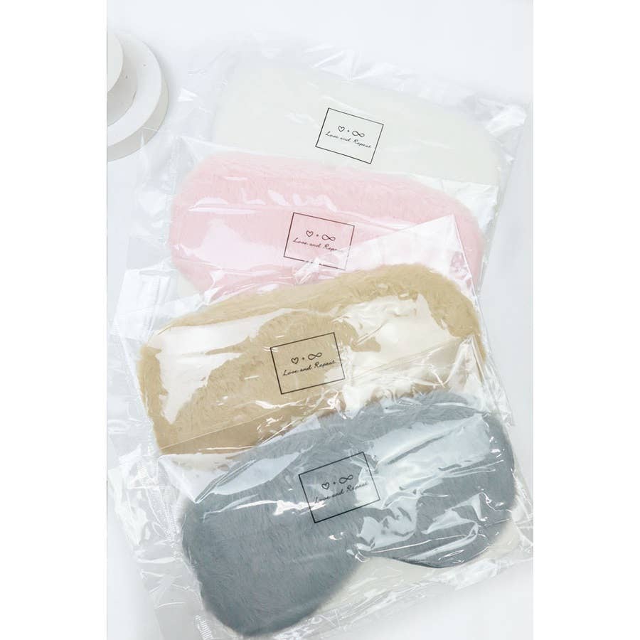 Faux Fur Eye Mask: MIX COLOR / ONE
