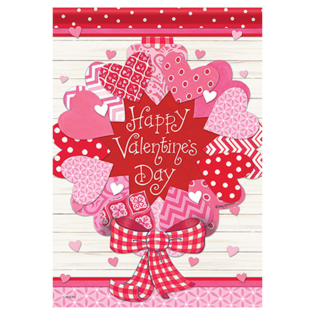 Valentine's Wreath Garden Flag
