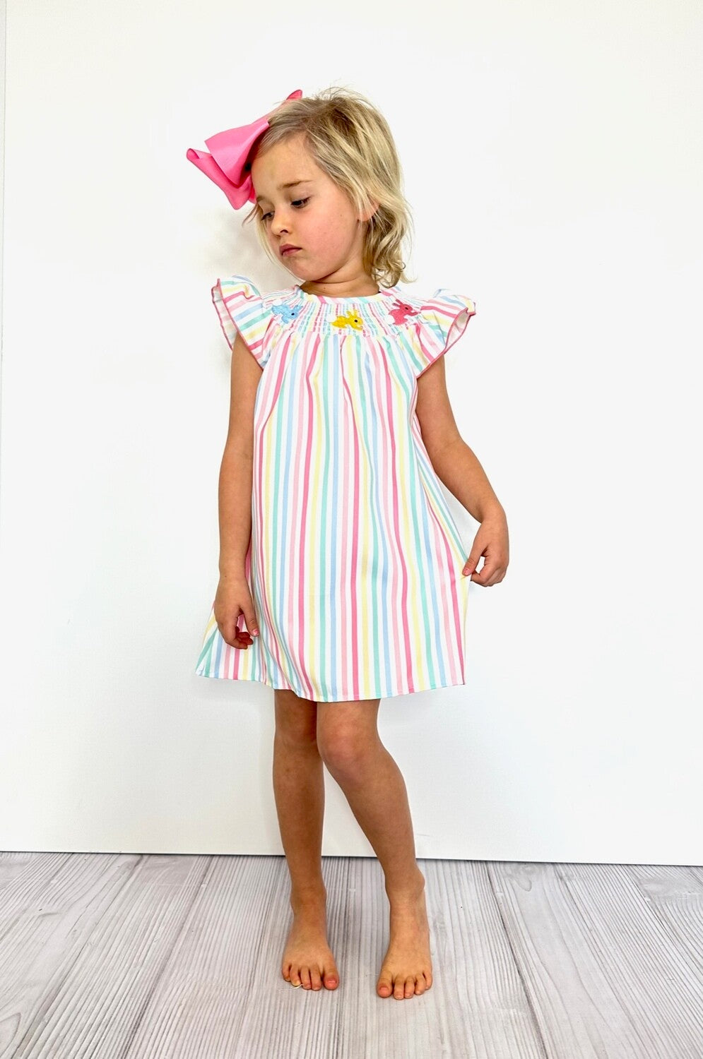 Pastel Cottontail Smocked Dress