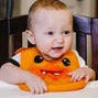 Orange Messy Monster - 12" Silicone Catch All Bib