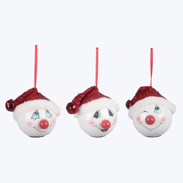Christmas Snowman Ornament w/LED Light