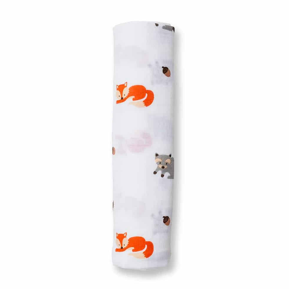 Lulujo Cotton Swaddle Forest Friends 47×47