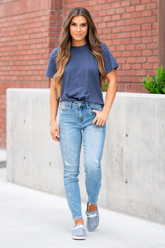 Judy Blue Mineral Wash Relaxed Fit Jeans