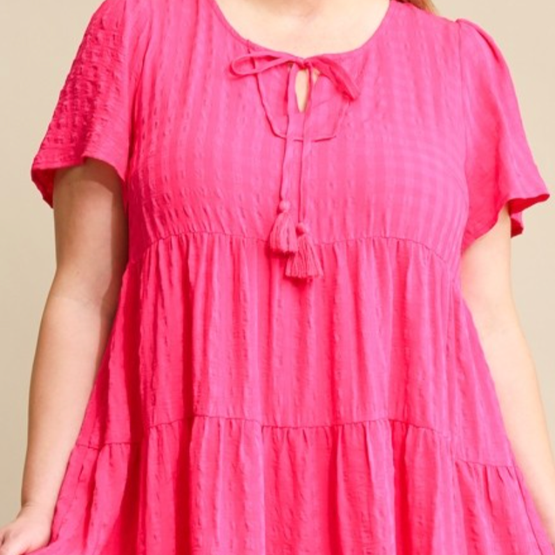 Textured Tiered Dress