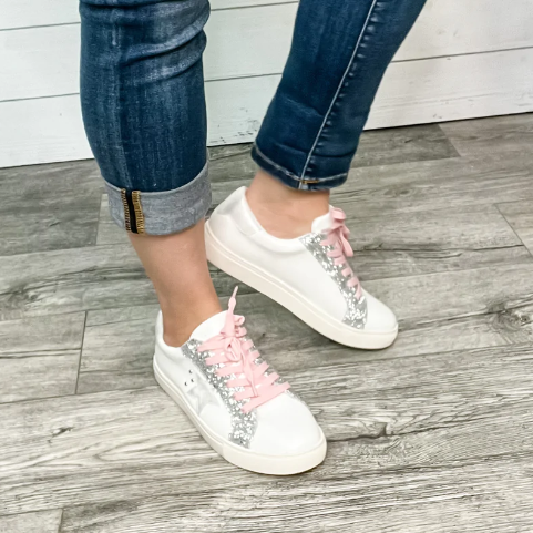 Corky's Supernova Sneaker - Silver Glitter