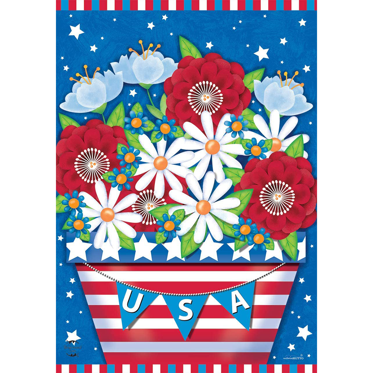 American Planter Patriotic Garden Flag