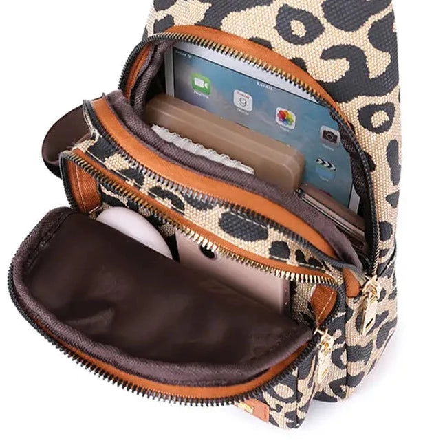 Leopard Print Twin Crossbody