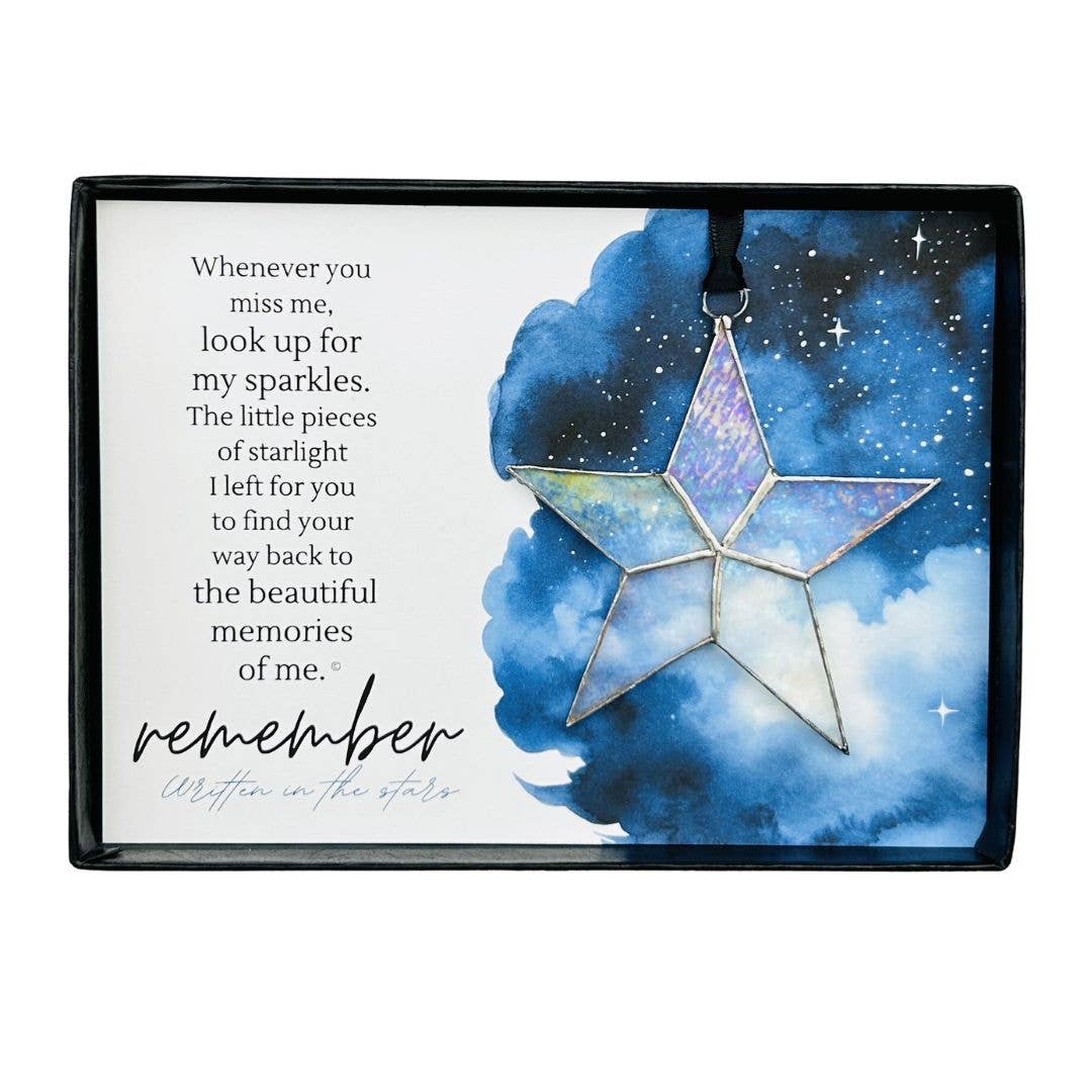 Written in the Stars: Remembered Handmade Glass Star 7727