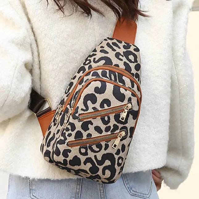 Leopard Print Twin Crossbody