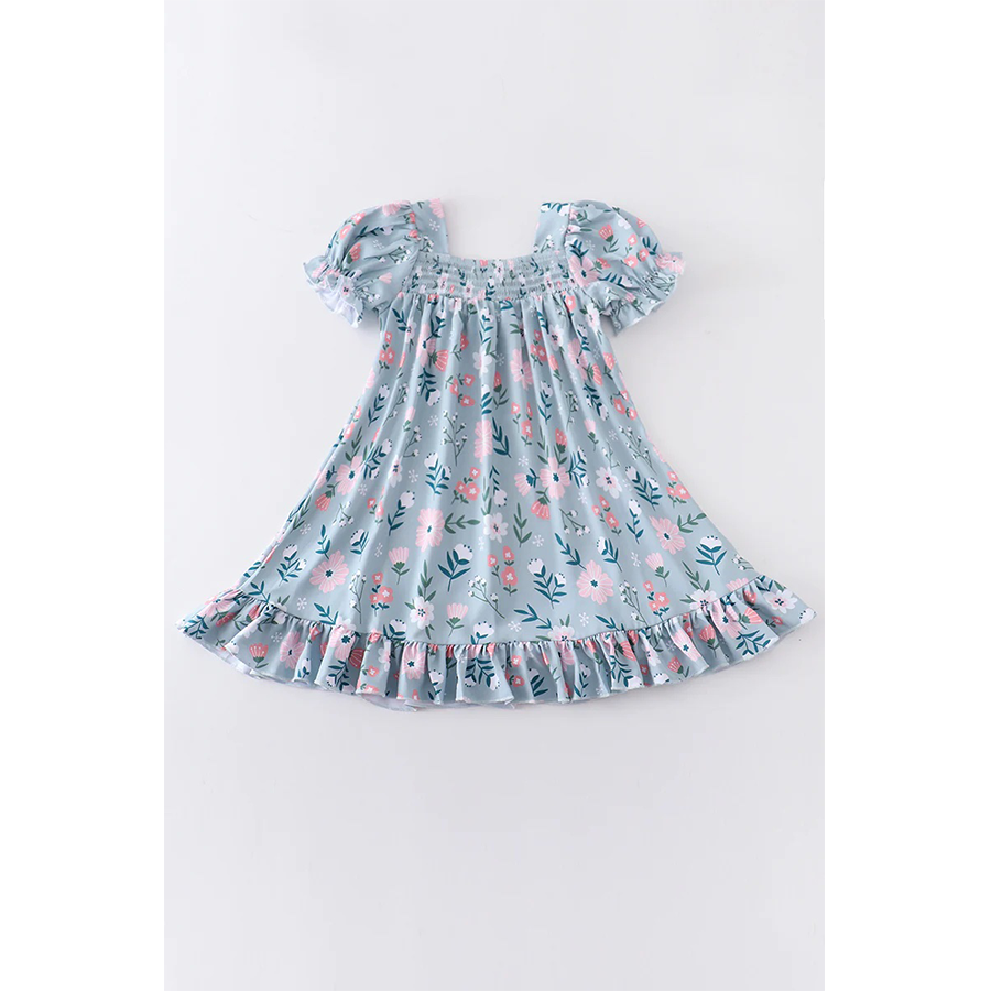 Turquoise Floral Dress