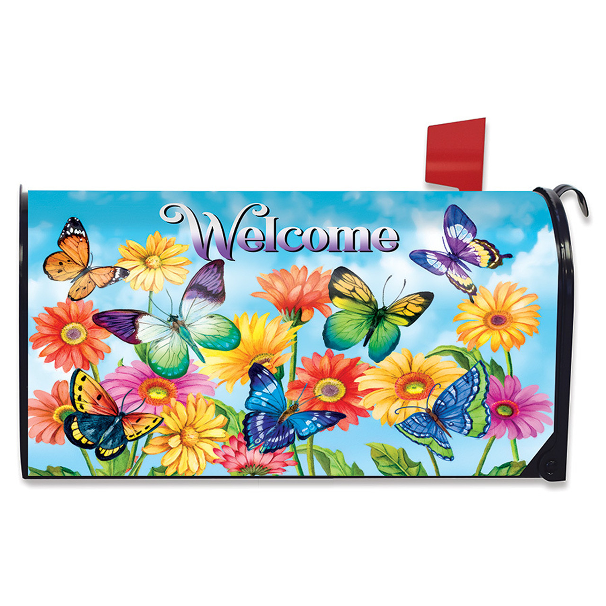 Fluttering Butterflies Mailbox Cover
