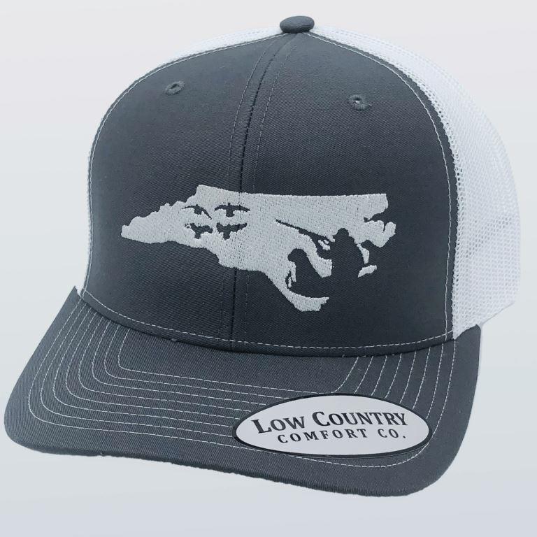 North Carolina Duck Charcoal/White Hat