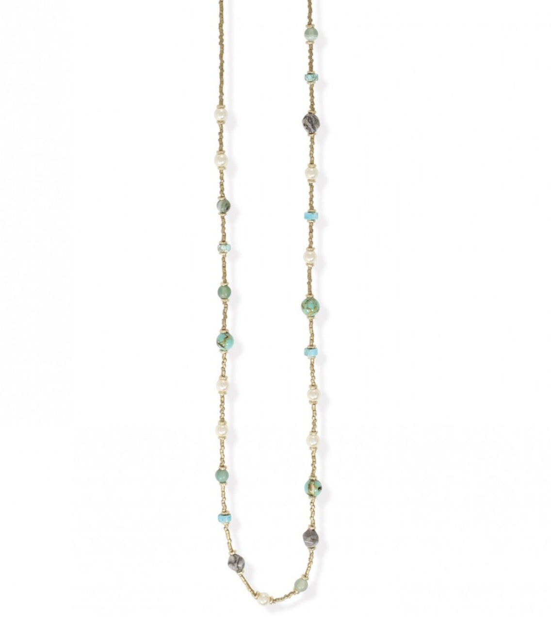 Turquoise, Agate and Pearl Necklace