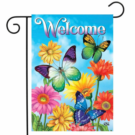 Fluttering Butterflies Garden Flag