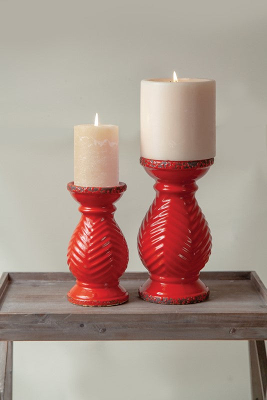 Large Candle Holder - Rouge