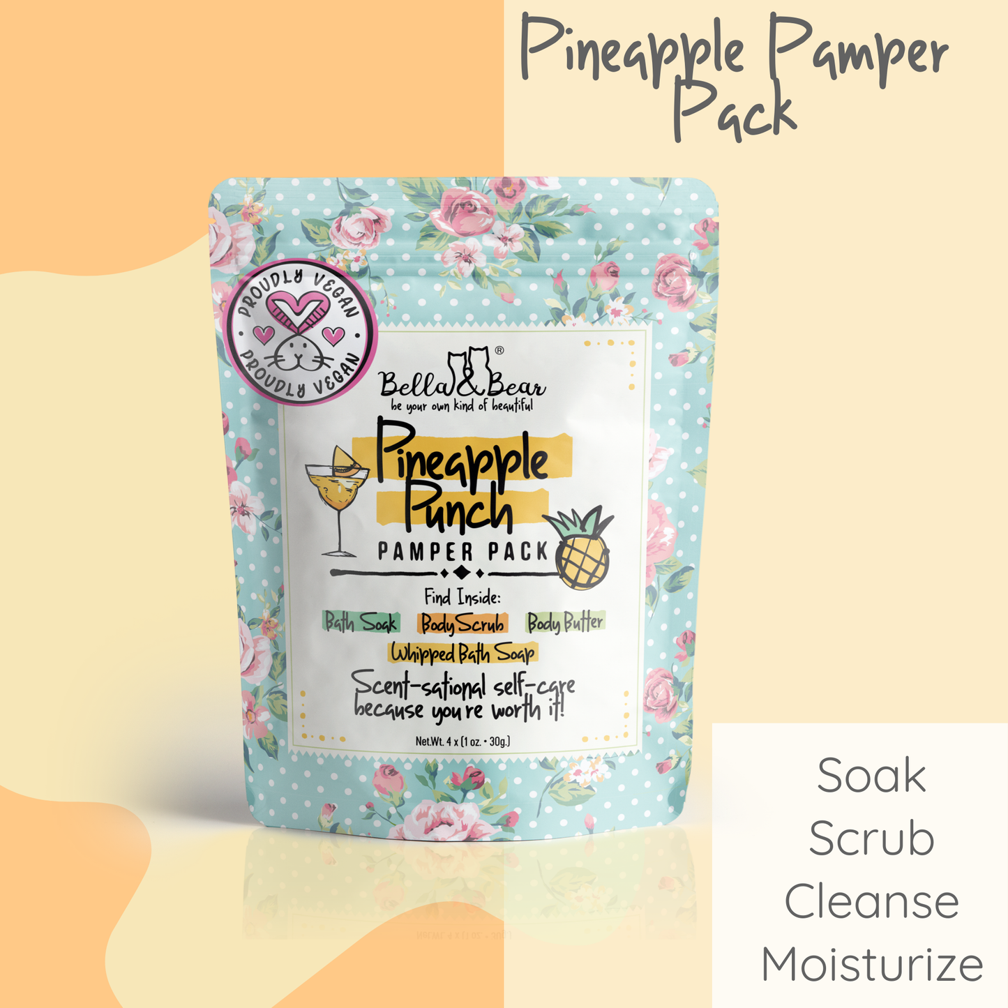 Pineapple Punch Pamper Pack - Travel Size Self Care Gift Set