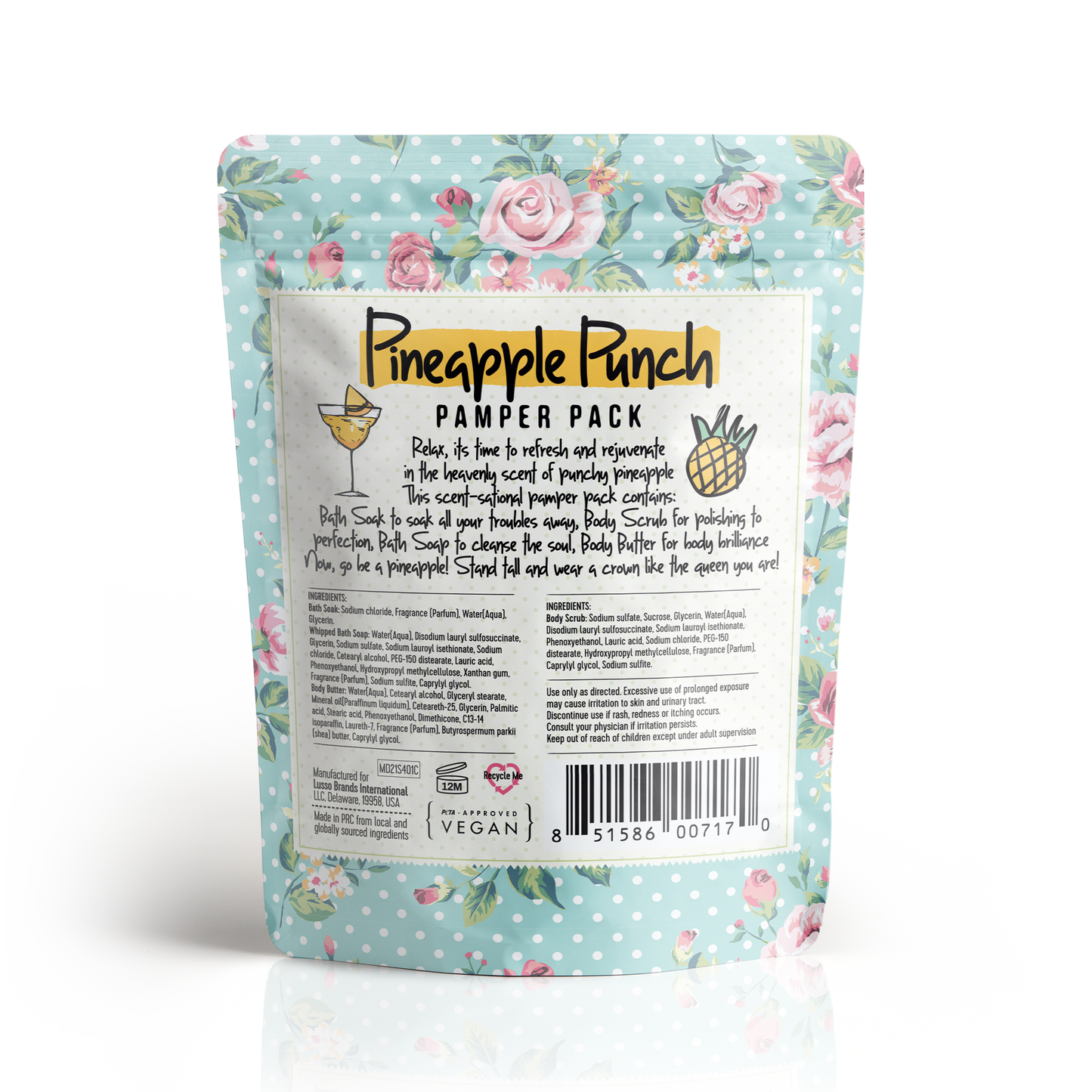 Pineapple Punch Pamper Pack - Travel Size Self Care Gift Set