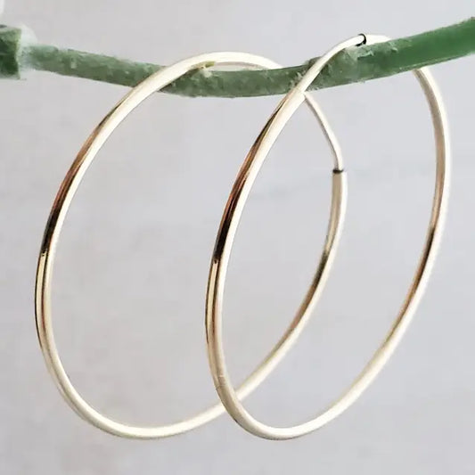 14K Gold Filled Endless Hoops